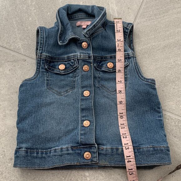 BCBG Girls Jean Denim Vest Snap Closure Pockets Size 6 Child - Picture 5 of 5